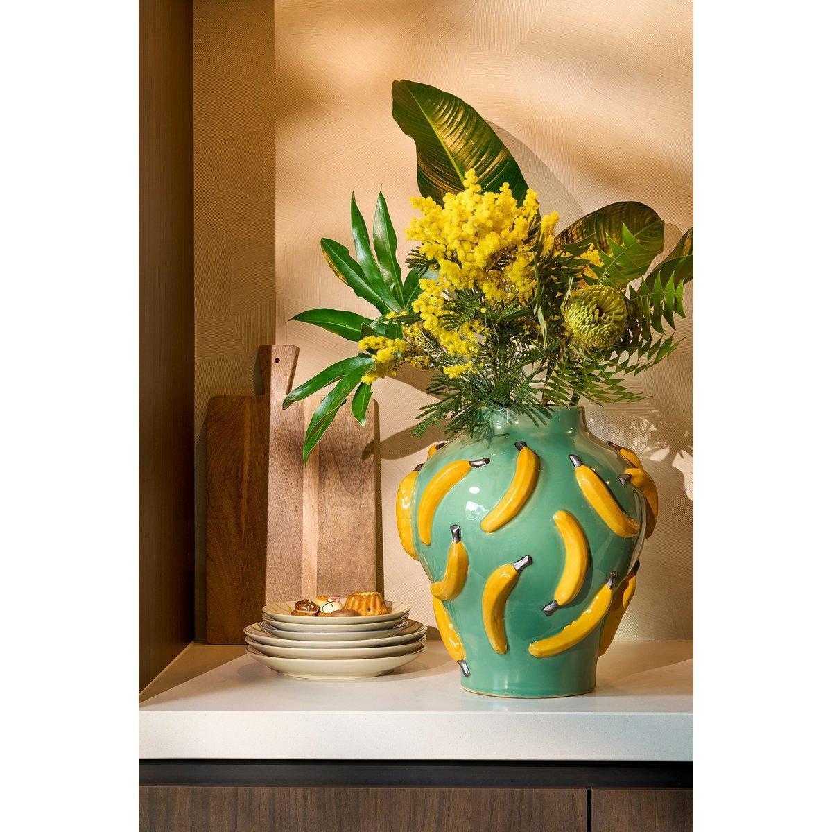 Moza Vaas - H38 x Ø34 cm - Keramiek - Lichtgroen-vazen-Mica Decorations-Ik Hout ervan.