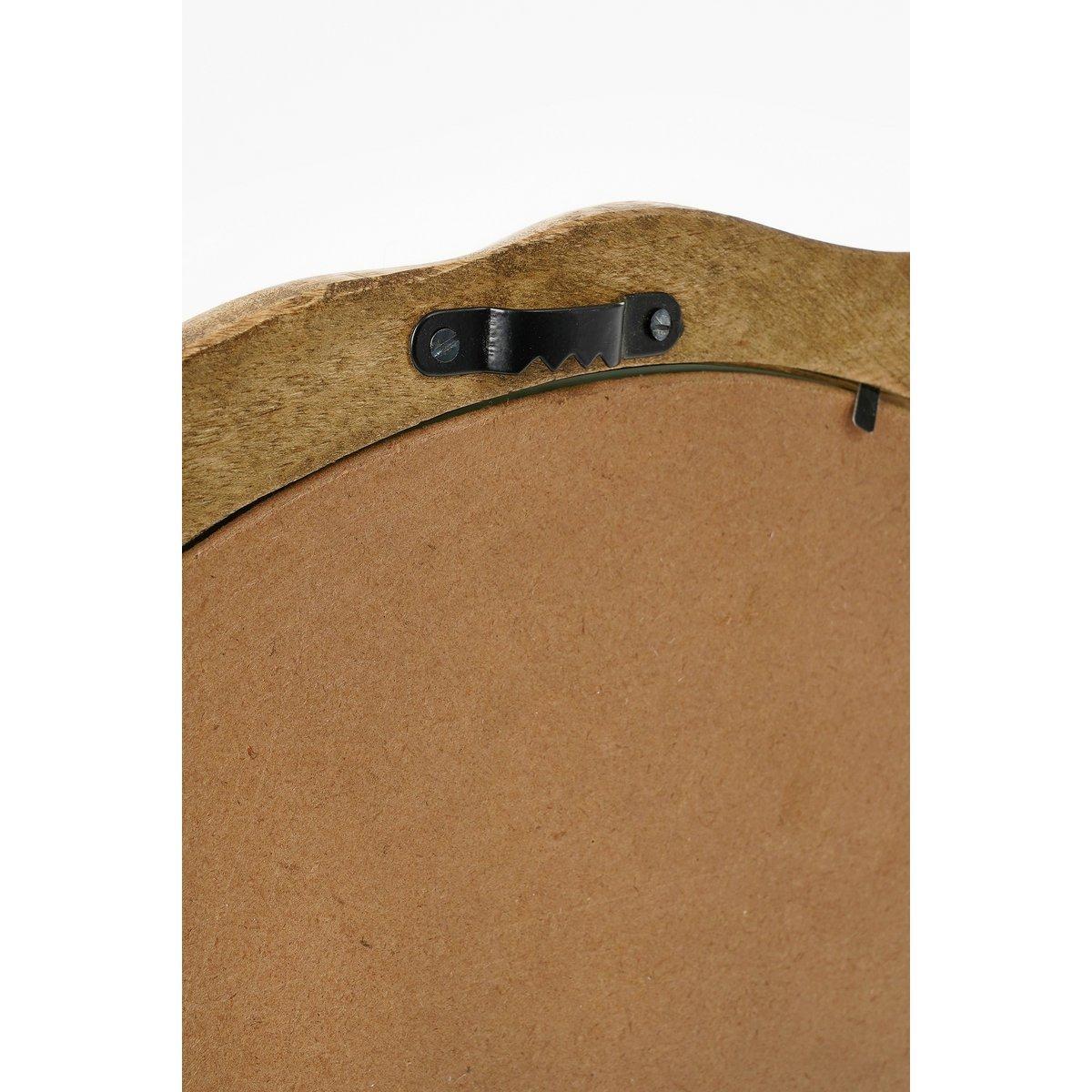 Nick Wandspiegel - L36 x B2 x H38 cm - FSC 100% - Mangohout - Donkerbruin-Ronde spiegels-Mica Decorations-Ik Hout ervan.