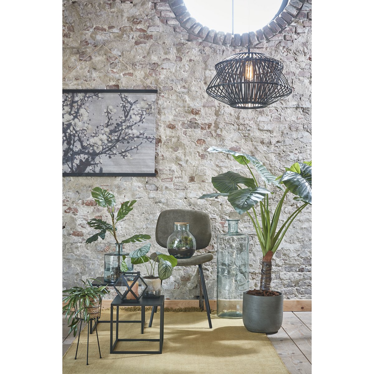 Olly Vaas - H38 x Ø29 cm - Gerecycled Glas - Transparant-vazen-Mica Decorations-Ik Hout ervan.