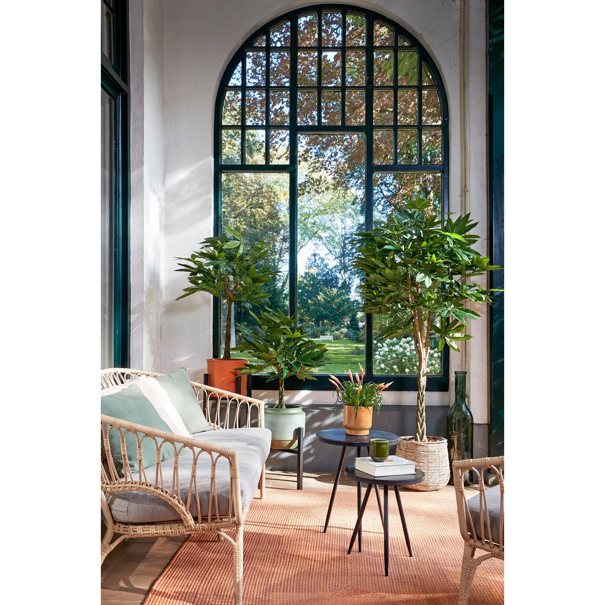 Pachira Kunstplant - H150 x Ø65 cm - Groen-Kunst planten-Mica Decorations-Ik Hout ervan.