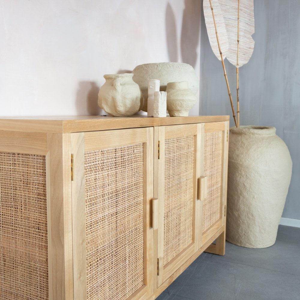 Papier mache pot met kraag