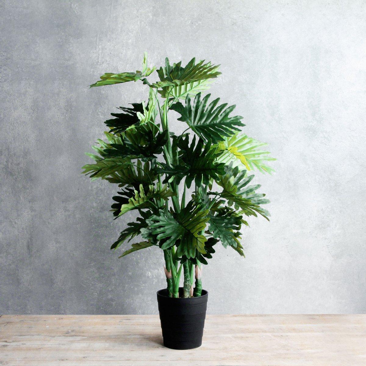 Philodendron Kunstplant - H120 x Ø80 cm - Groen-Kunst planten-Mica Decorations-Ik Hout ervan.