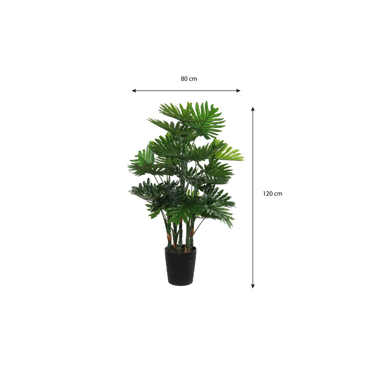 Philodendron Kunstplant - H120 x Ø80 cm - Groen-Mica Decorations-Ik Hout ervan.