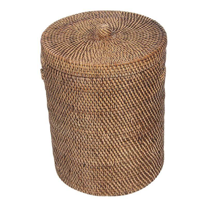 Rotan mand met deksel - Lago - Wasmand-manden met deksel-Earthware-Ik Hout ervan.