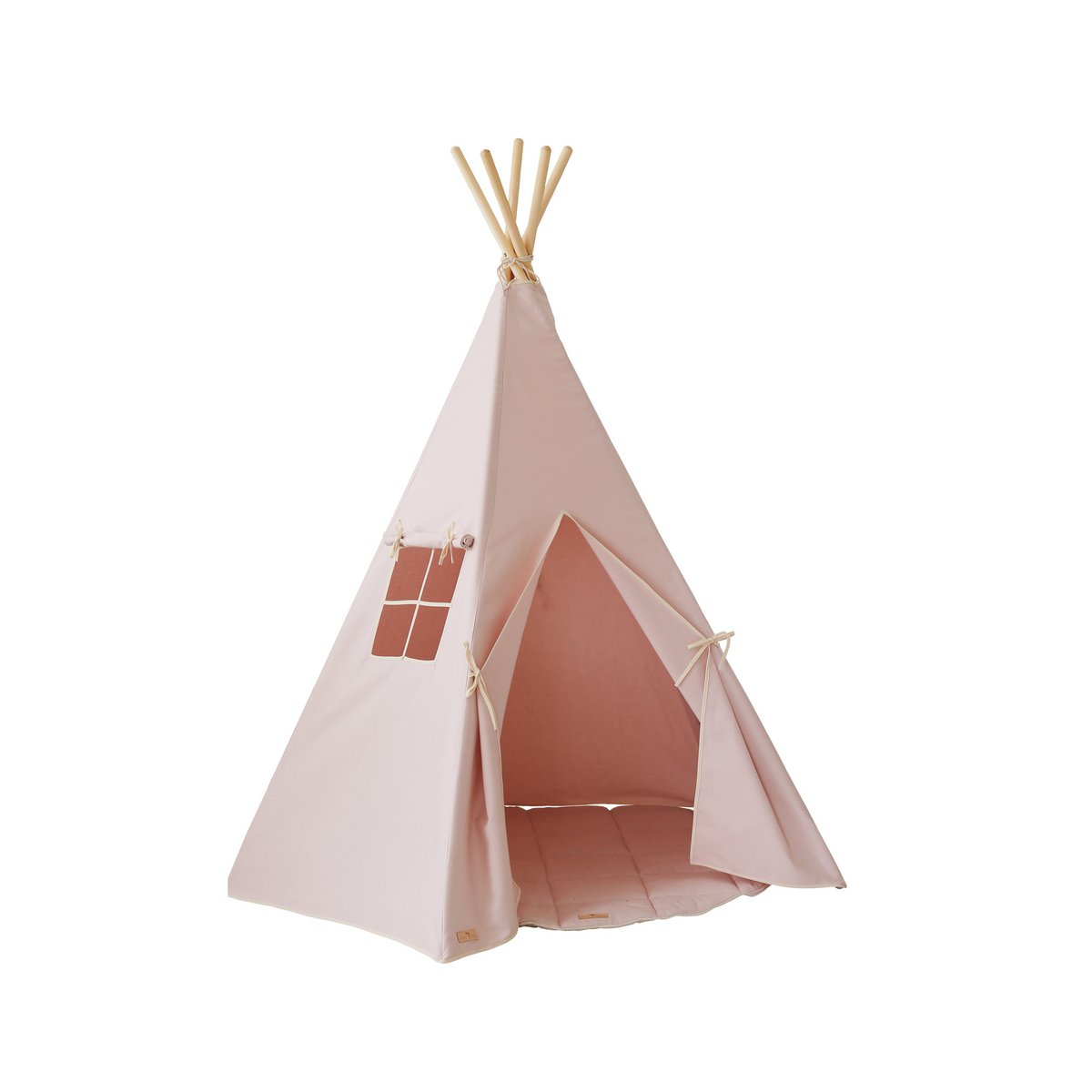 "Roze" Tipi en mattenset-Moi Mili-Ik Hout ervan.