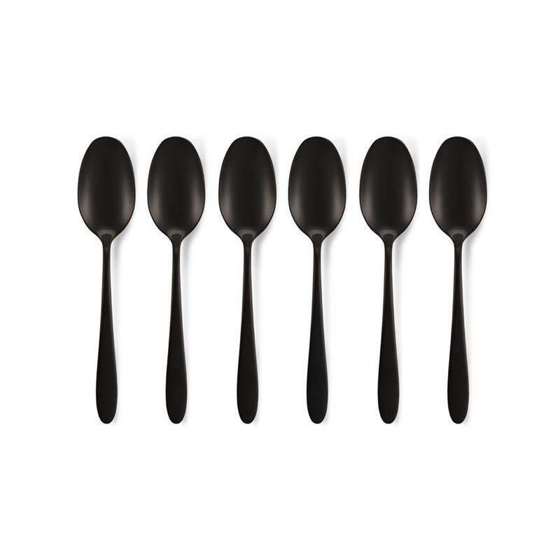 Set/6 Tea Spoons Matt Black-vtwonen-Ik Hout ervan.