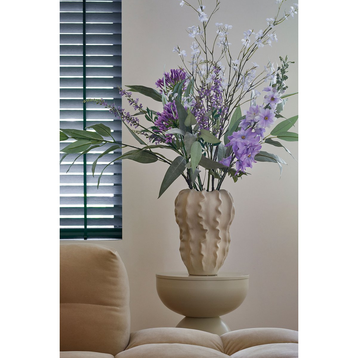 Sierra Vaas - H31 x Ø22 cm - Keramiek - Beige-vazen-Mica Decorations-Ik Hout ervan.