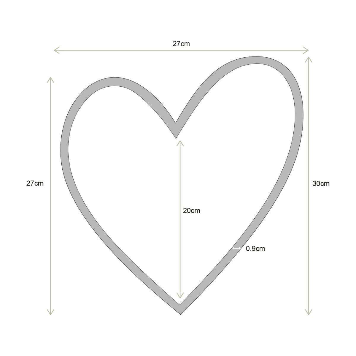 Spiegel hart goud – liefde aan de muur