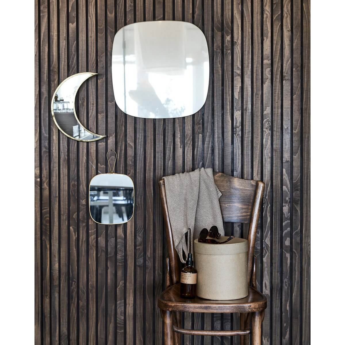 Spiegel Maan Goud 30cm