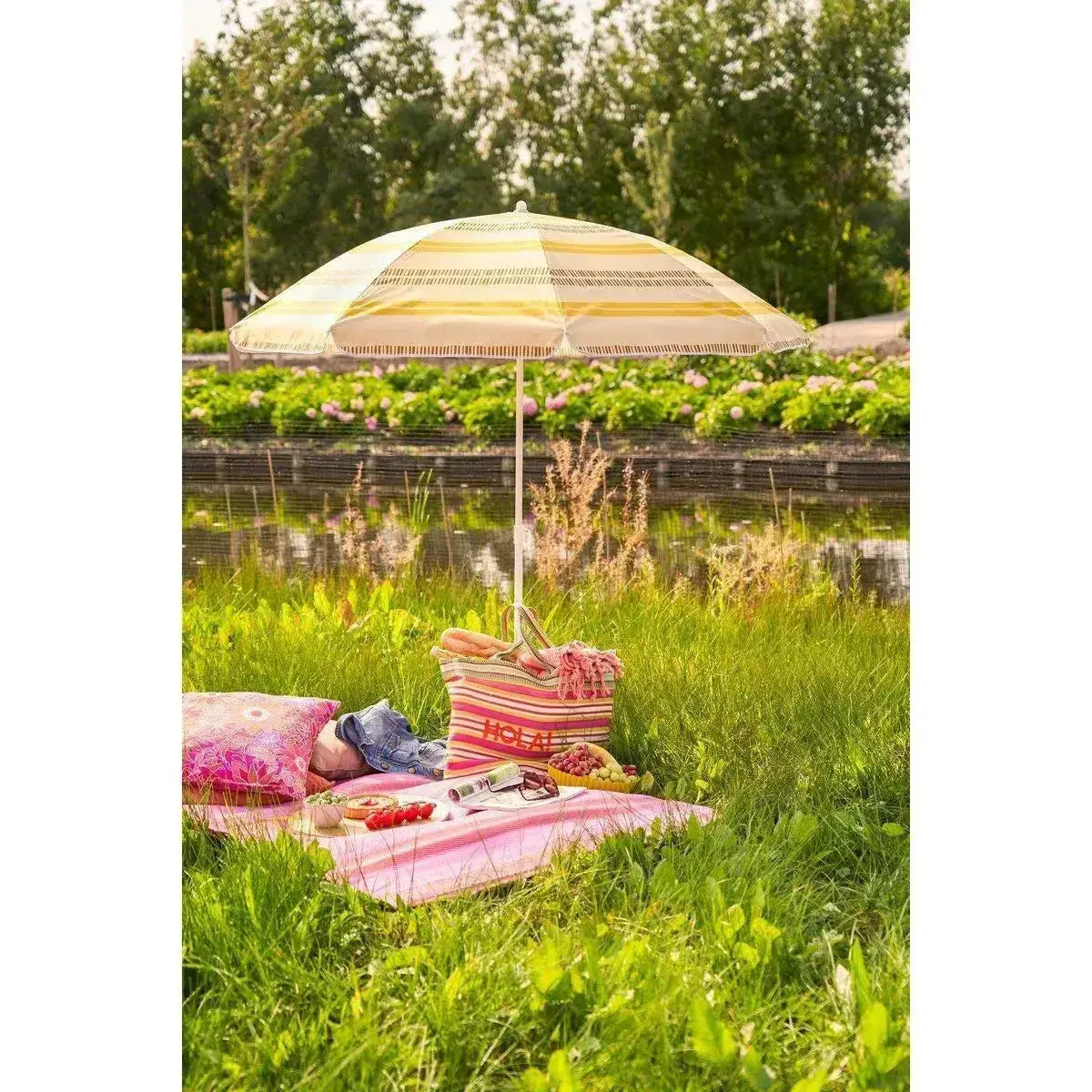 Stripe Strandparasol-Parasol-Mica Decorations-Ik Hout ervan.