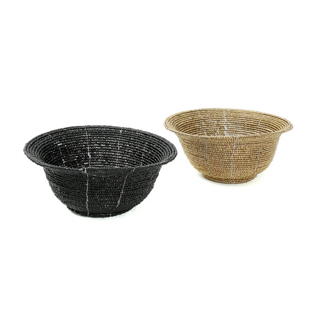 The Beaded Bowl Low - Goud - S