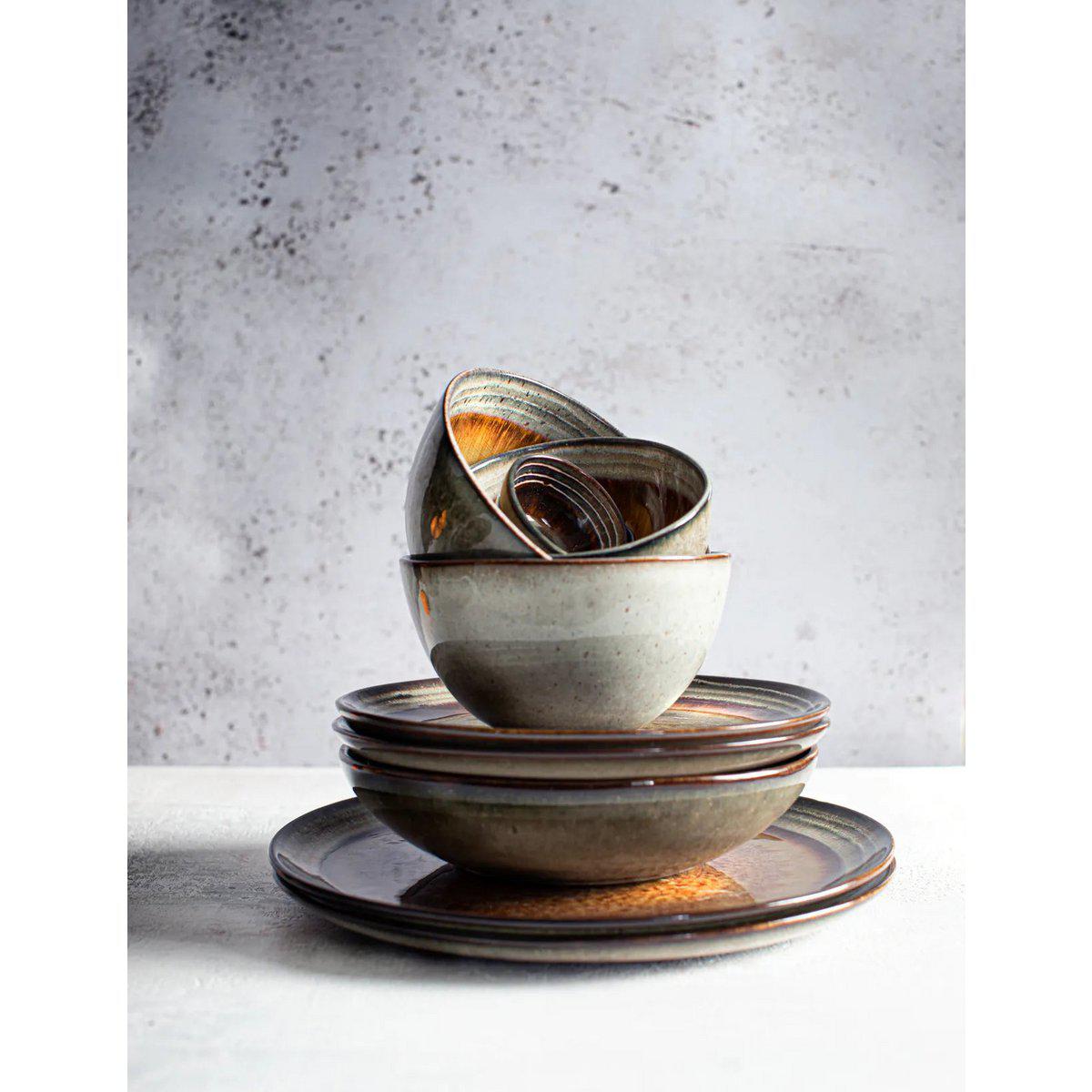 The Comporta Dinner Plate - L - Set van 4-servies comporta-Bazar Bizar Living-Ik Hout ervan.