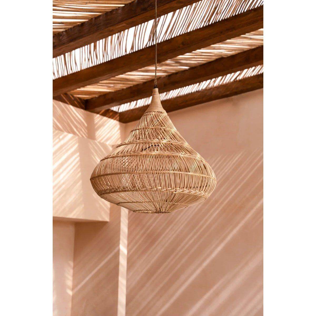The Drop Hanger - Naturel - M-Hanglampen-Bazar Bizar Living-Ik Hout ervan.