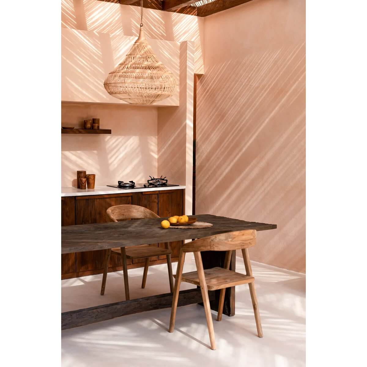 The Drop Hanger - Naturel - M-Hanglampen-Bazar Bizar Living-Ik Hout ervan.