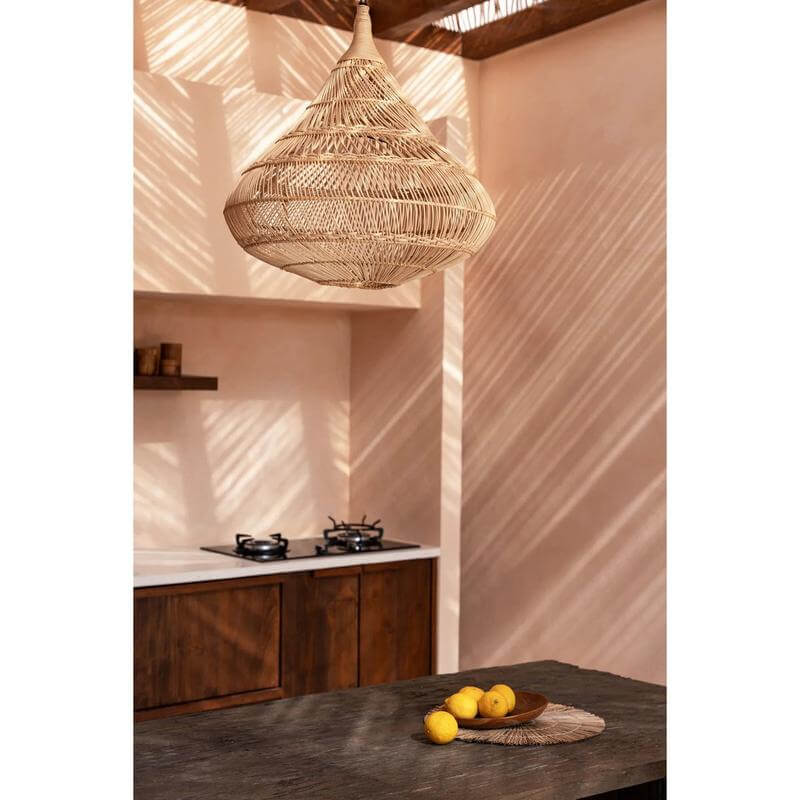 The Drop Hanger - Naturel - M-Hanglampen-Bazar Bizar Living-Ik Hout ervan.