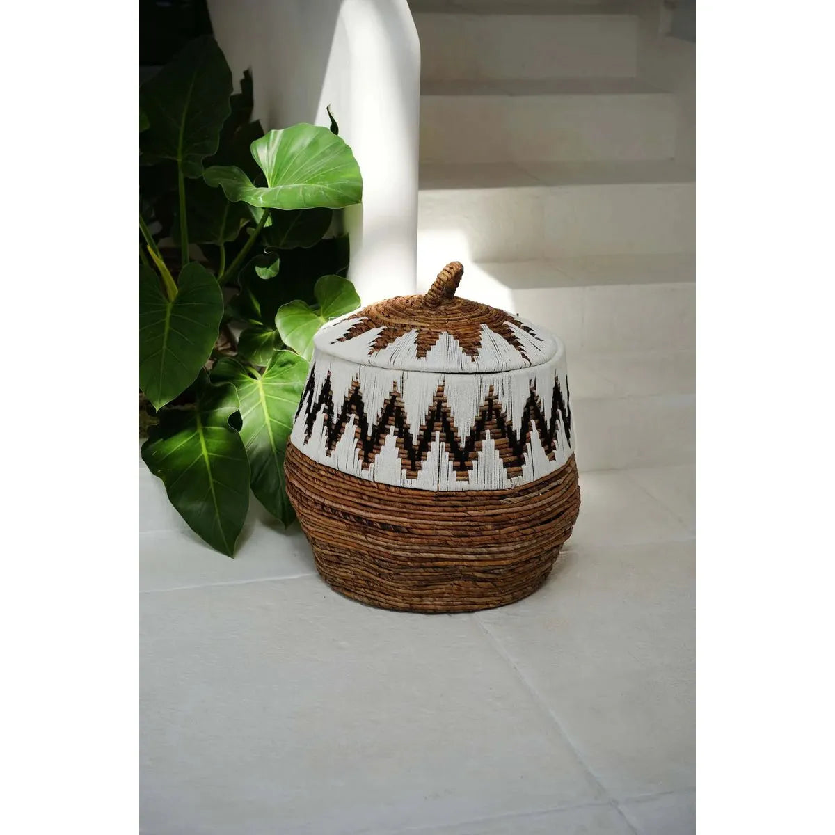 The Little Bay Strandmand-manden met deksel-Bazar Bizar Living-Ik Hout ervan.