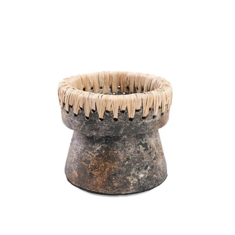 The Pretty Candle Holder - Antiek Grijs - S-Bazar Bizar Living-Ik Hout ervan.