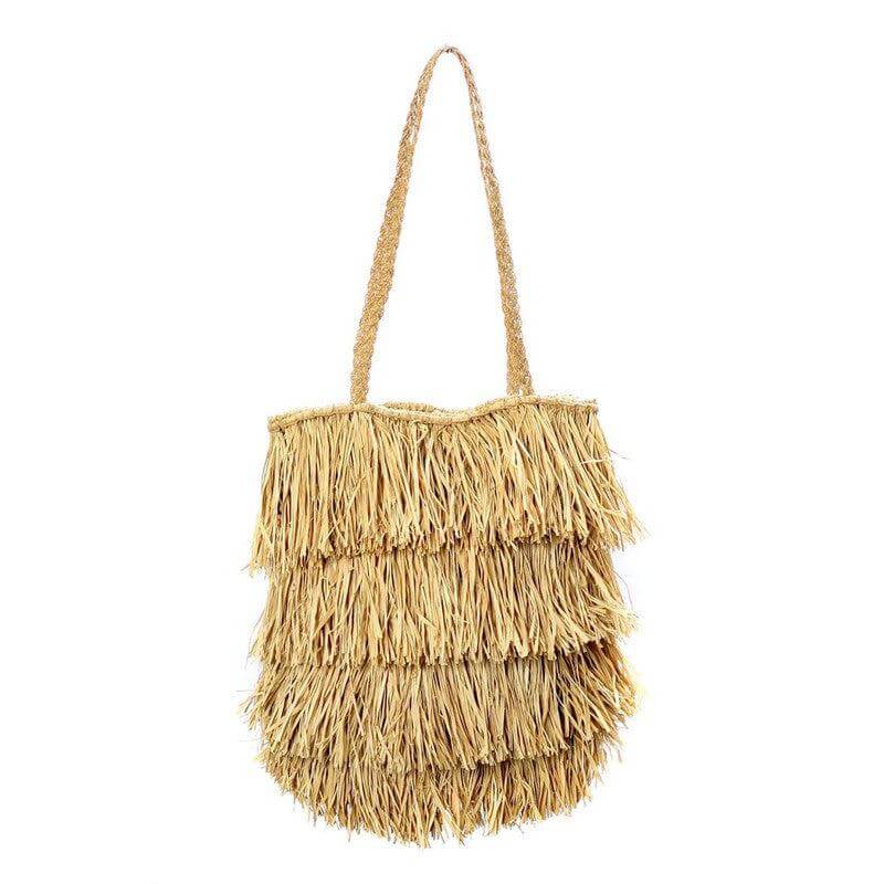 Alt Tag: Raffia Bahamas Tote - Natuurlijke strandtas van raffia, perfecte zomergarderobe accessoire voor stijl en elegantie.
