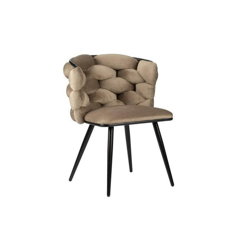 De Rock Chair zand wit, moderne luxe schommelstoel met uniek design, ideaal voor lange avonden rond de eettafel. Set van 2 stoelen.