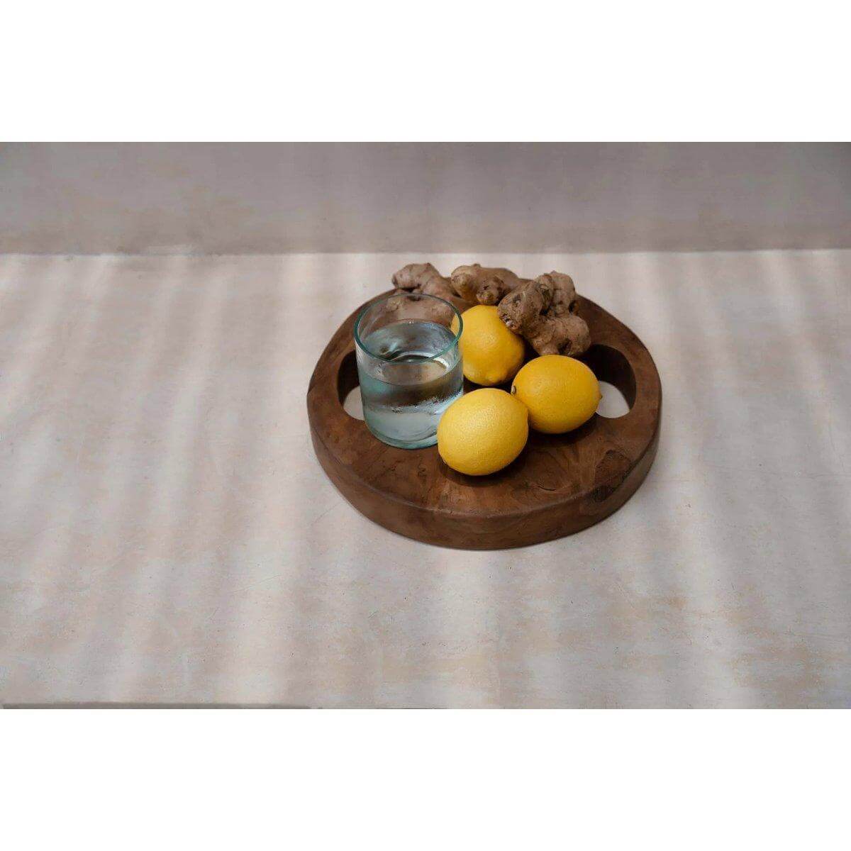 The Teak Root Tray - Natural - S-Bazar Bizar Living-Ik Hout ervan.