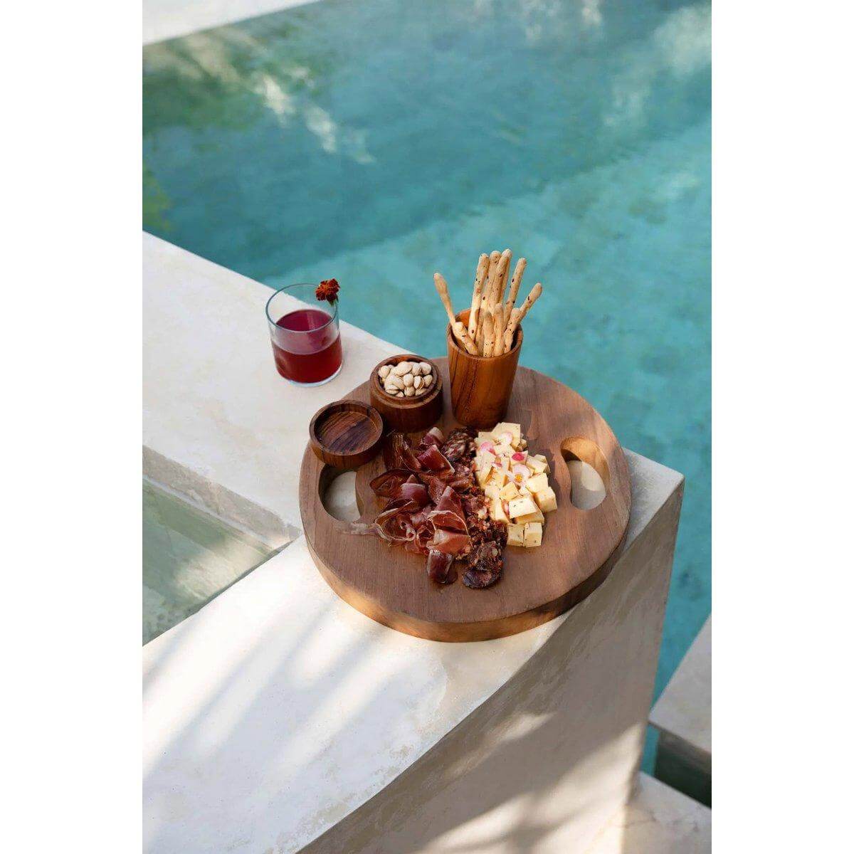 The Teak Root Tray - Naturel - L-Bazar Bizar Living-Ik Hout ervan.