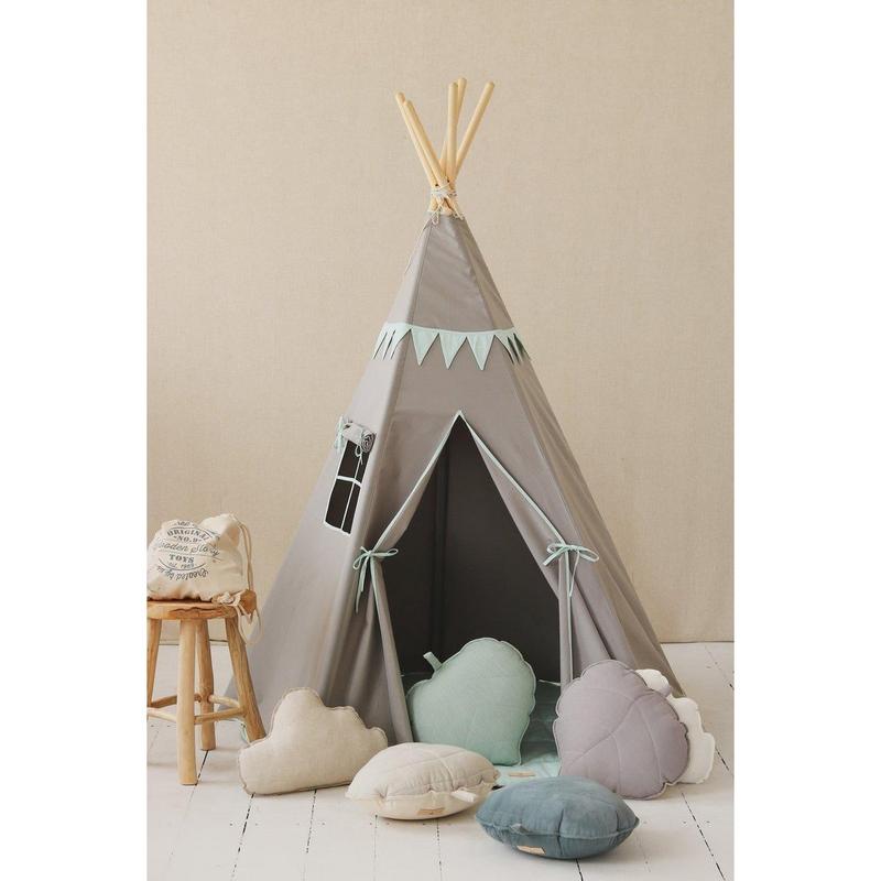 Tipi "Mint Love" met slinger en mattenset-Moi Mili-Ik Hout ervan.