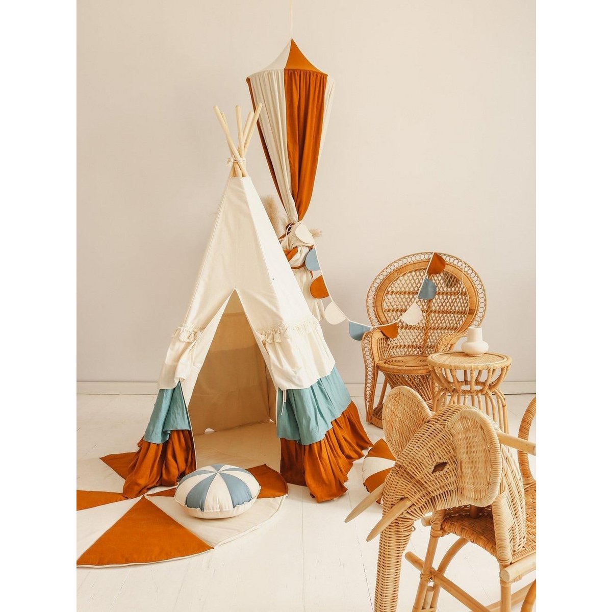 Tipi-tent "Circus" met franjes