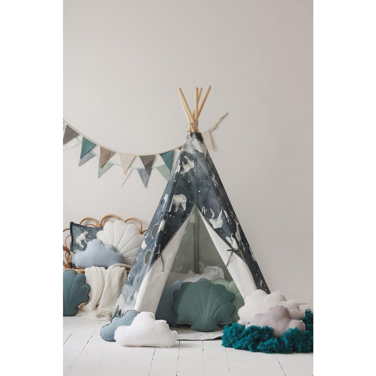 Tipi-tent "Nachtelijke hemel"-Moi Mili-Ik Hout ervan.