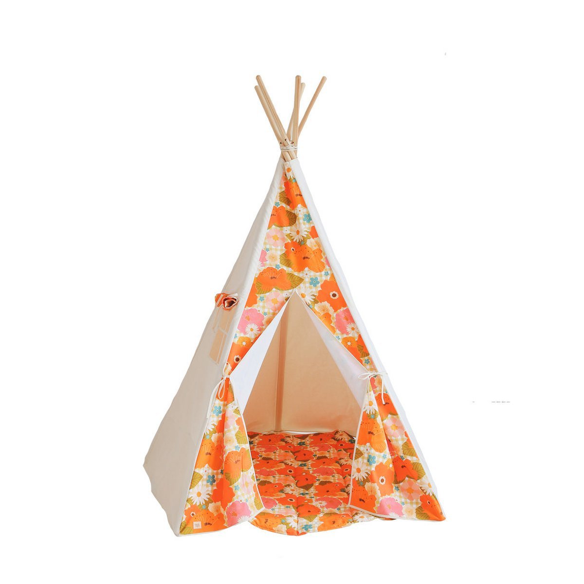 Tipi-tent “Picknick met bloemen”.-Moi Mili-Ik Hout ervan.