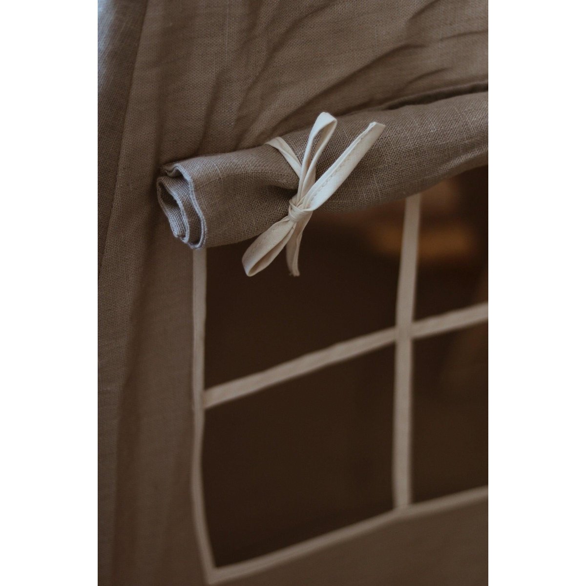 Tipi-tent van natuurlijk linnen-Moi Mili-Ik Hout ervan.