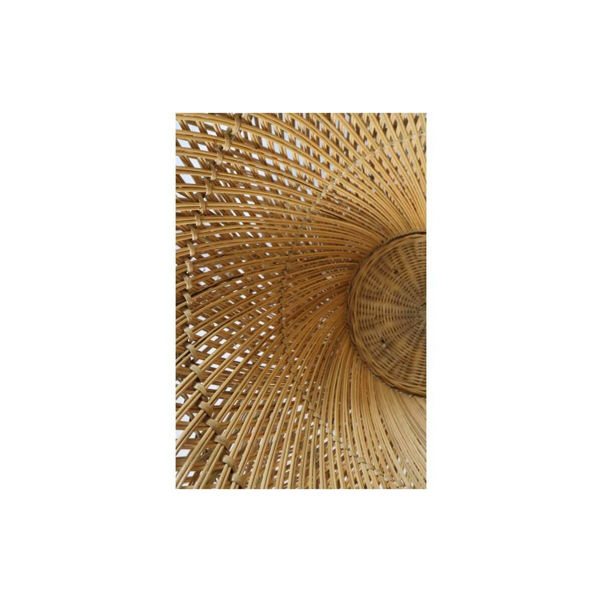 Close-up van rotan textuur, perfect voor een natuurlijke en warme interieurstijl met bohemian accenten.