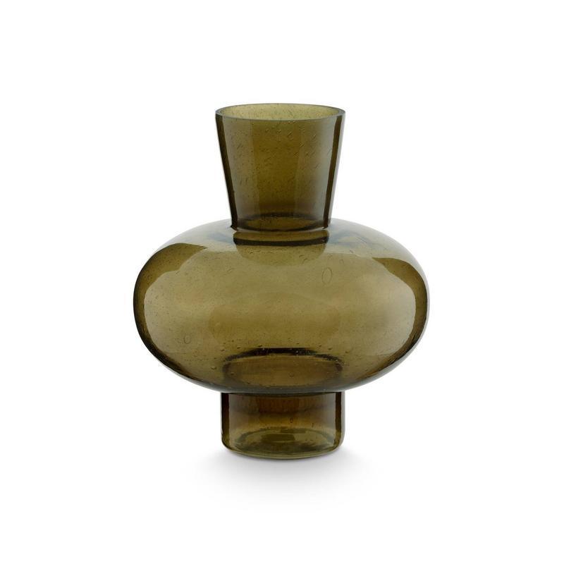 Vase Glass Green 23x27cm-vazen-vtwonen-Ik Hout ervan.