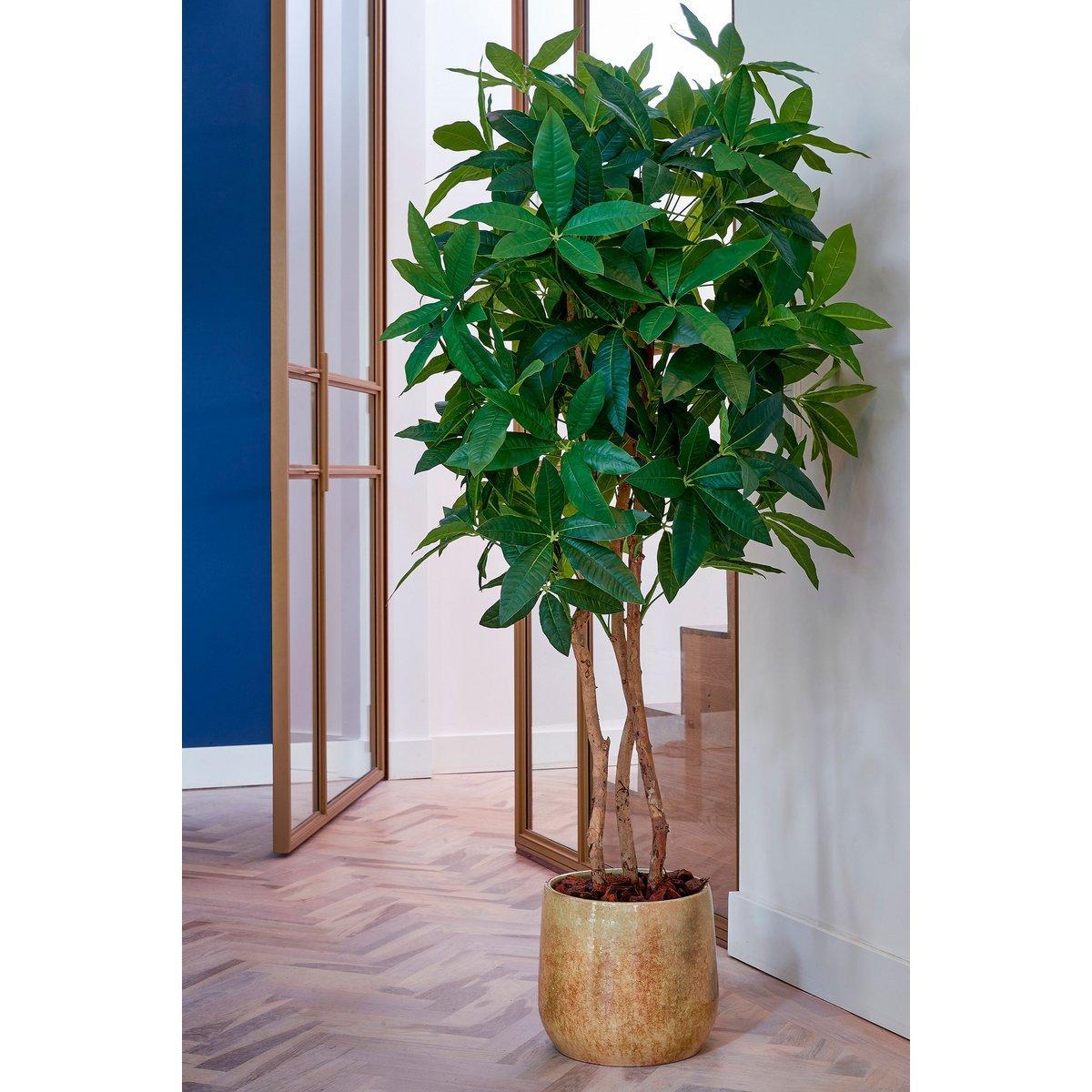 Vingerplant Kunstplant in Bloempot - H150 x Ø70 cm - Groen-Mica Decorations-Ik Hout ervan.