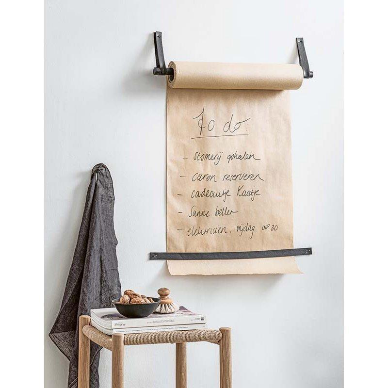 Wall Roll Holder Leather Loop with Paper 63x6cm-boho musthaves-vtwonen-Ik Hout ervan.