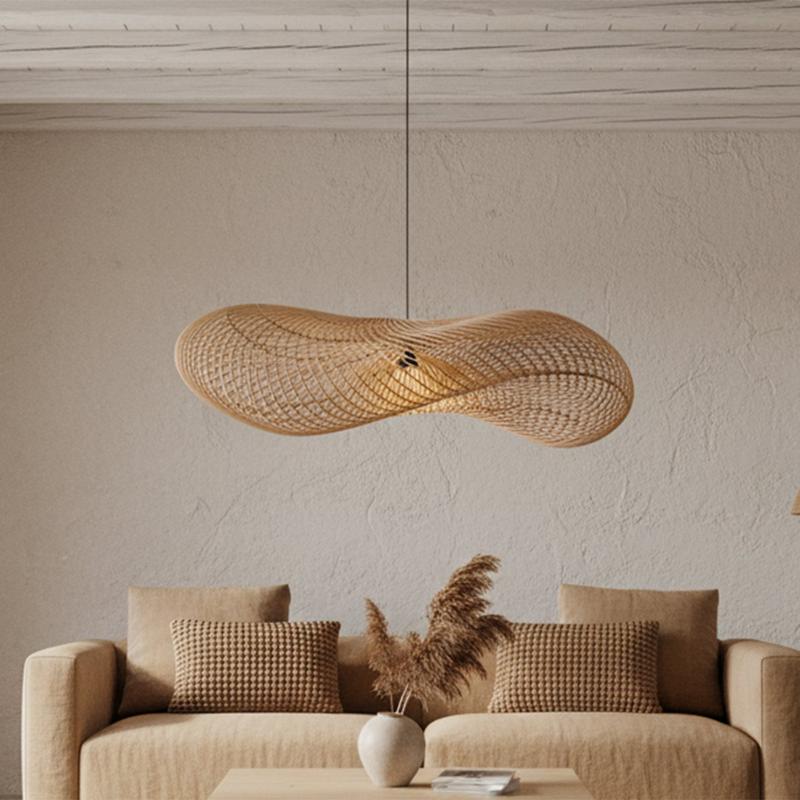 Wave hanglamp naturel XL-Hanglampen-Raw Materials-Ik Hout ervan.