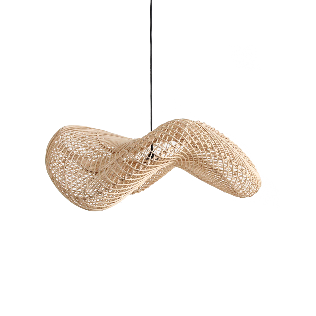 Wave hanglamp naturel large-Hanglampen-Raw Materials-Ik Hout ervan.