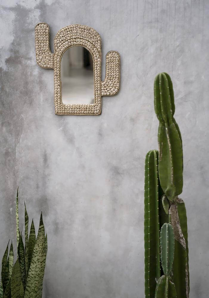 Boho spiegel The Cactus Shell - Ik Hout ervan.