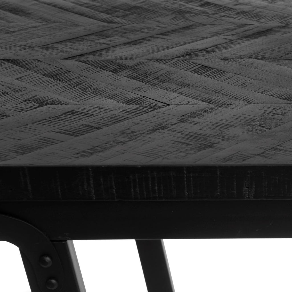 De Visgraat Hoge Tafel - Zwart - 140cm