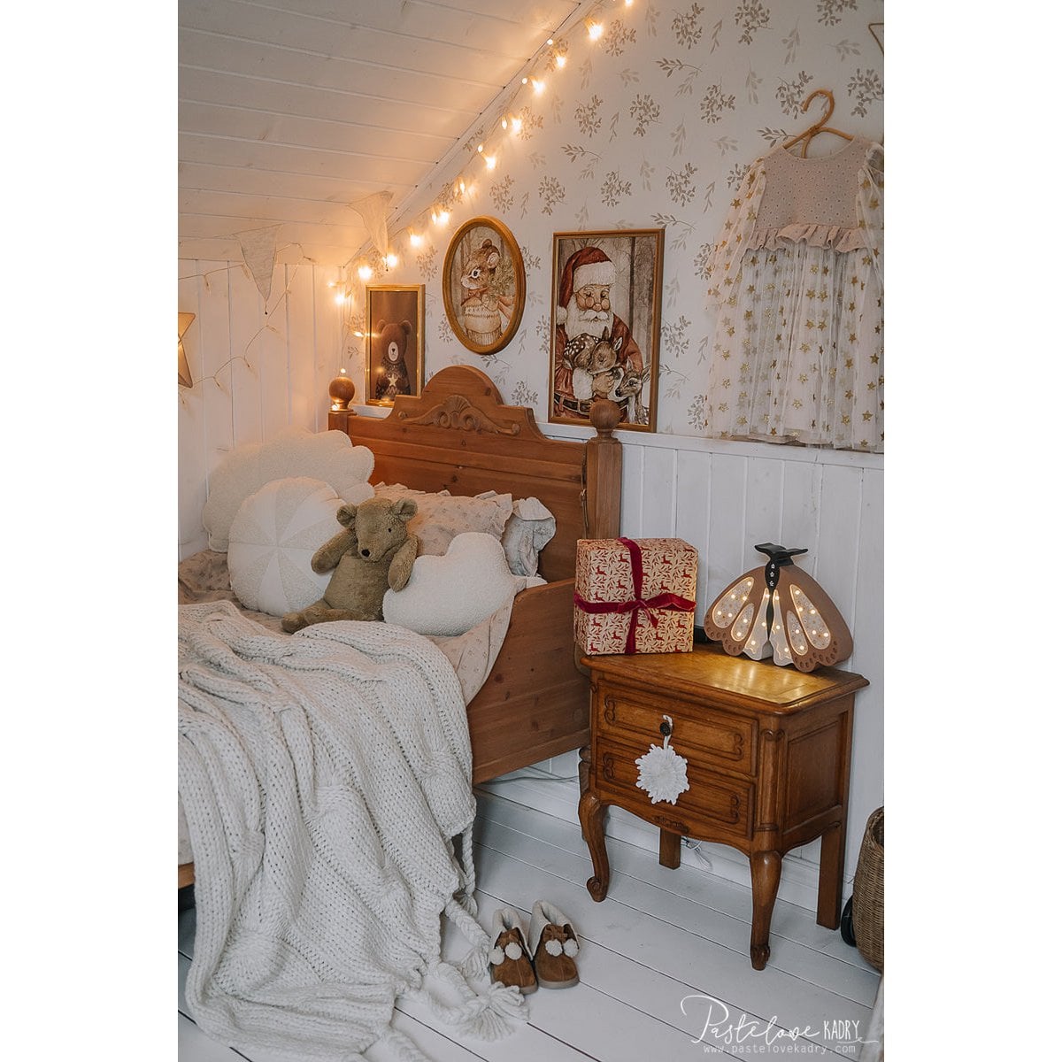 Fluffy Boucle Wolkenkussen "Witte teddy"