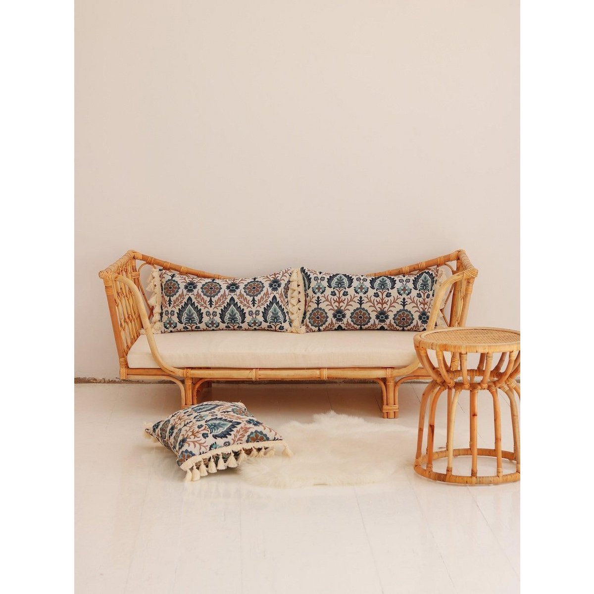 "Blue Iris in Istanbul" bolster met franje