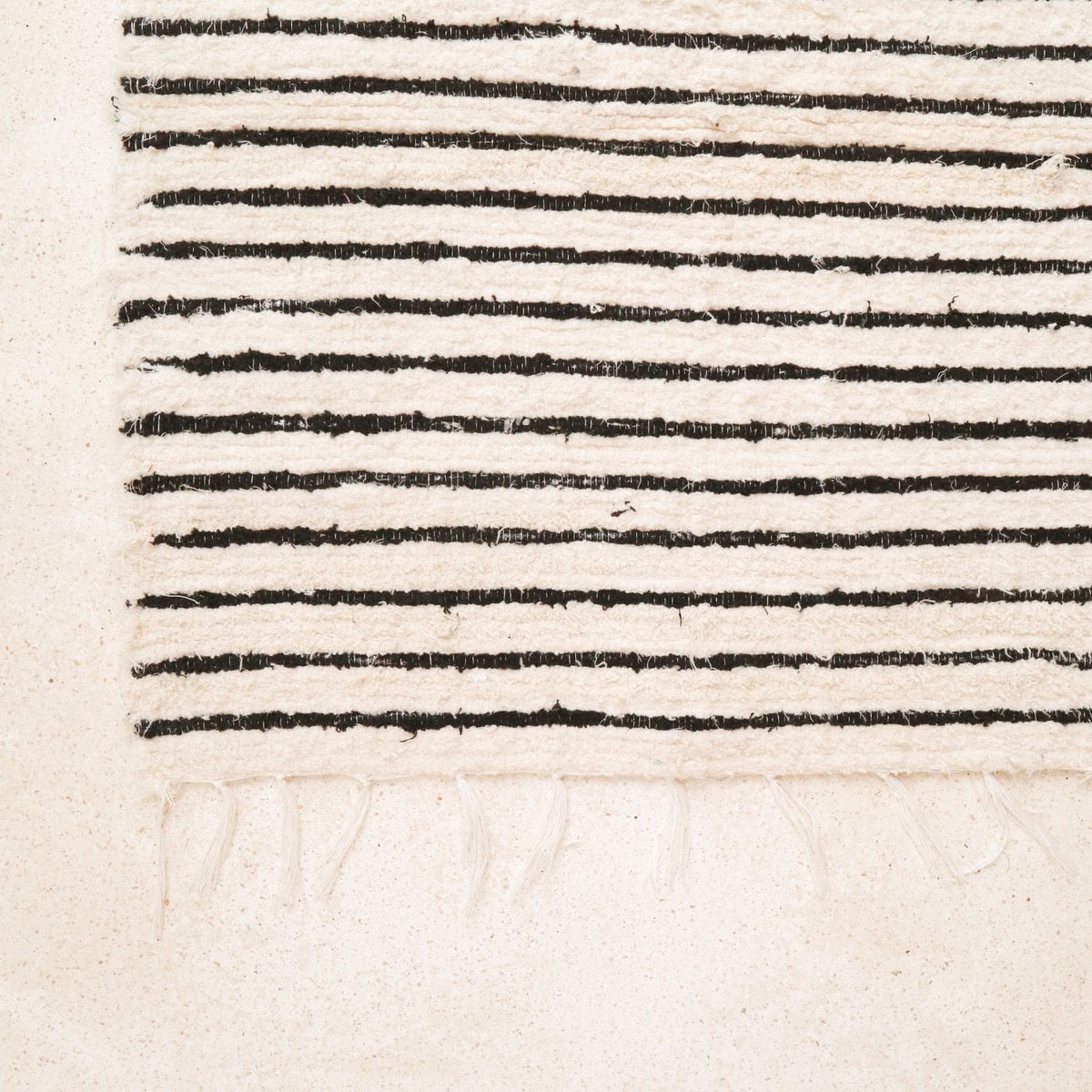 Klein katoenen vloerkleed – gestreept loper – boho vloerkleed zwart wit – zachte bedmat – handgeweven rechthoekig vloerkleed 70x50 cm UNTUK