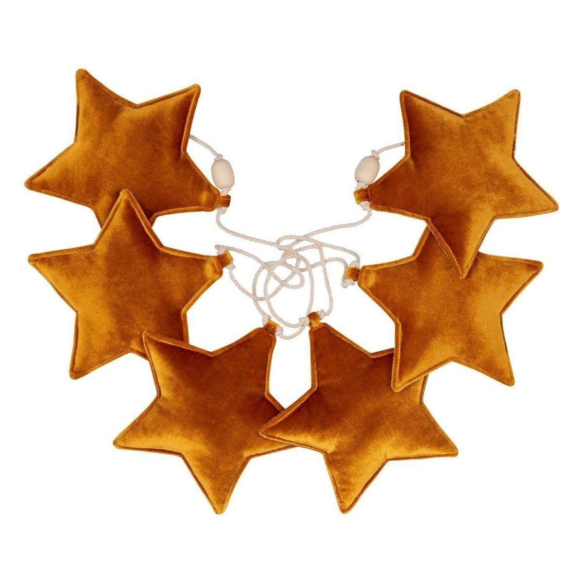 Fluwelen slinger "Gold Dust" met sterren
