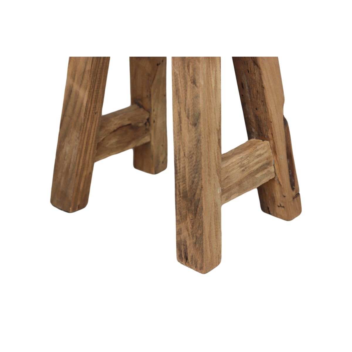 Kruk Napels - 40 cm - massief teak-HSM Collection-Ik Hout ervan.