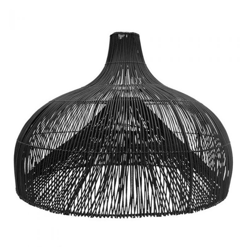 Rotan hanglamp Maggie zwart - Ik Hout ervan.