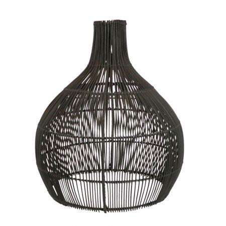 Rotan hanglamp zwart Max